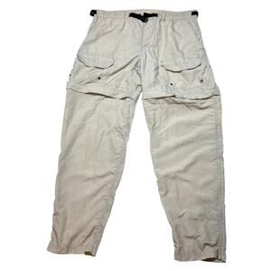 REI Lightweight Relaxed Cargo Pants Women Large Beige Convertible Hiking Outdoor